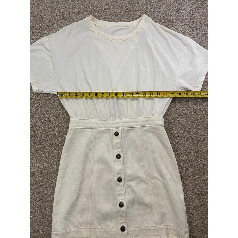Pilcro Anthropologie Denim Skirt & Knit Tee Twofer Mini Dress Cotton S-4 - Picture 7 of 16